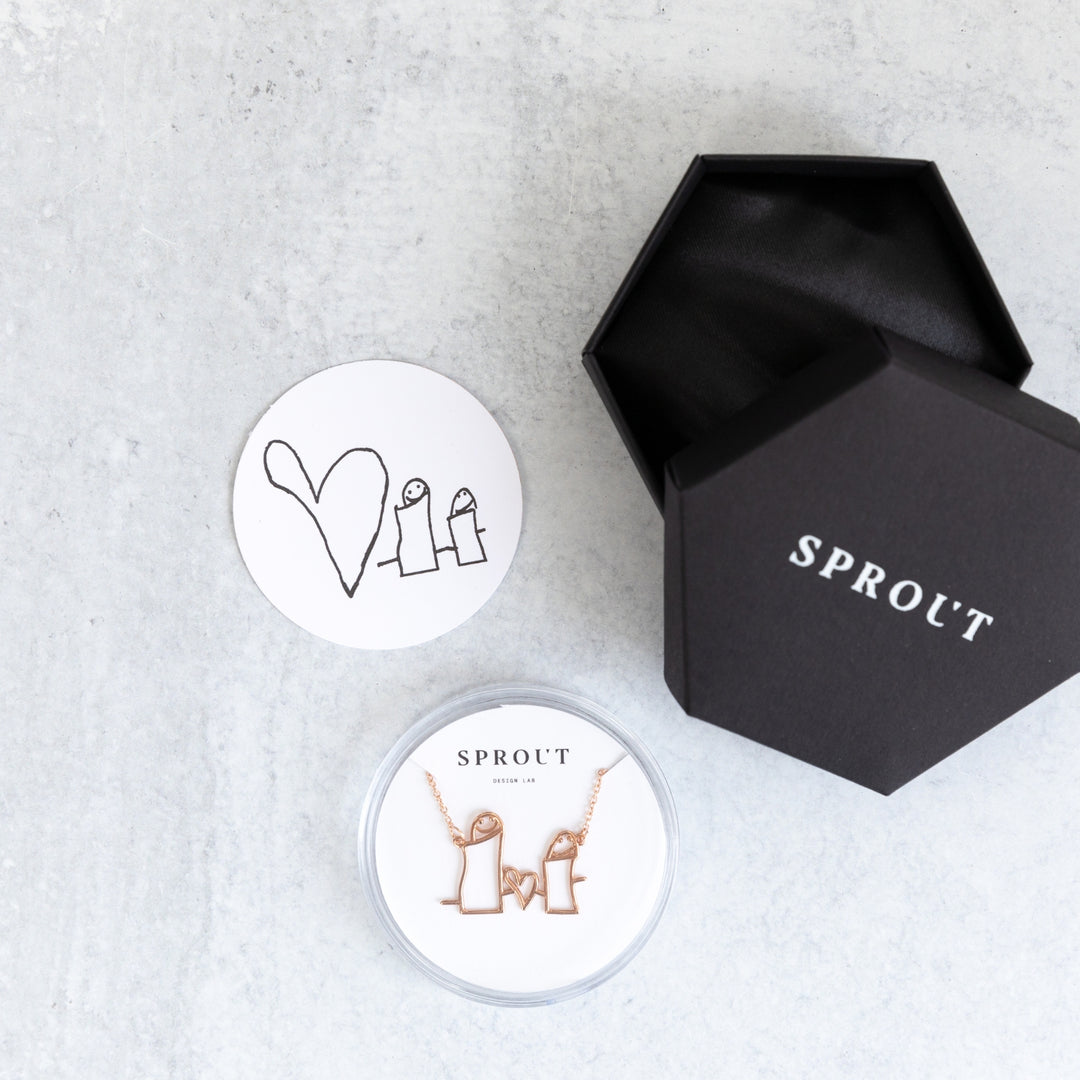 Custom Drawing Necklace - Personalized Artwork Jewelry