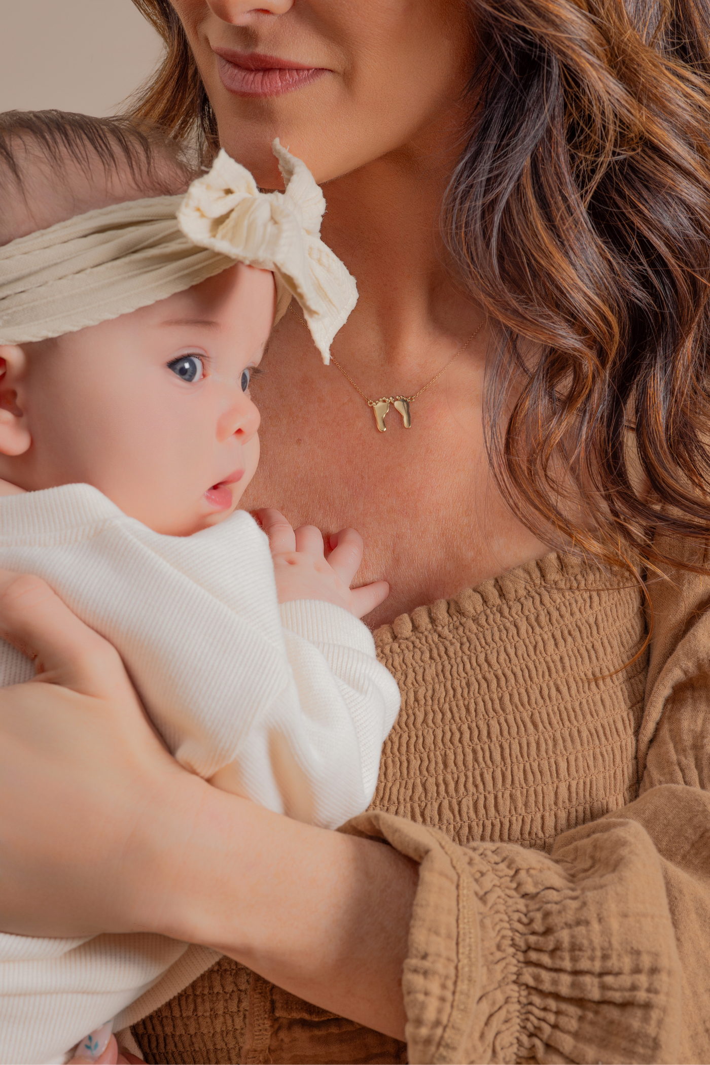 Custom Baby Footprint Necklace