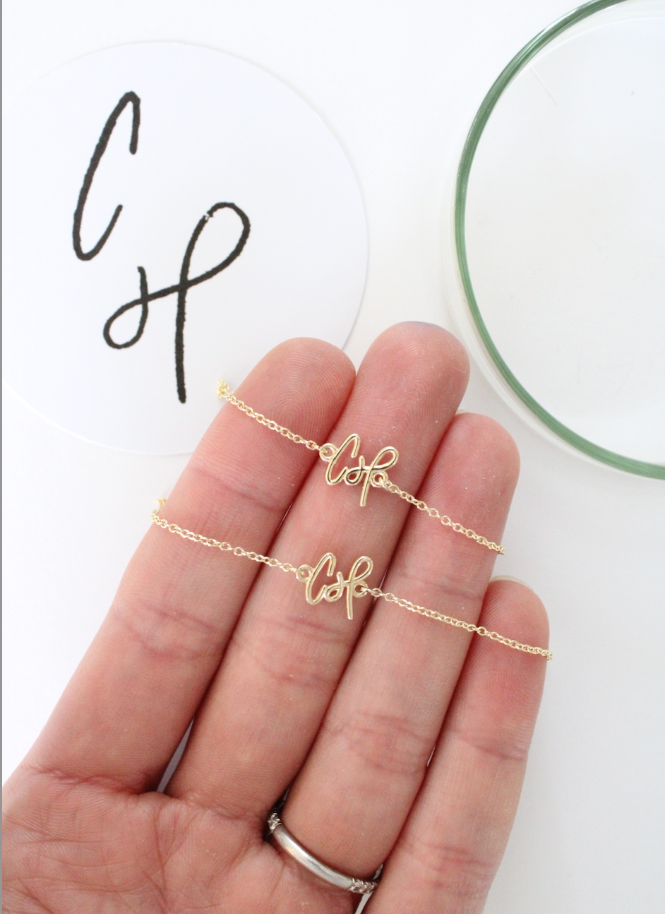 Custom handwriting note online bracelet