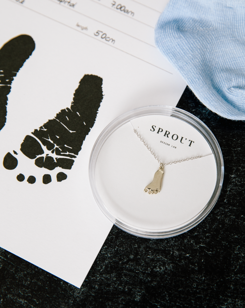 Custom Baby Footprint Necklace