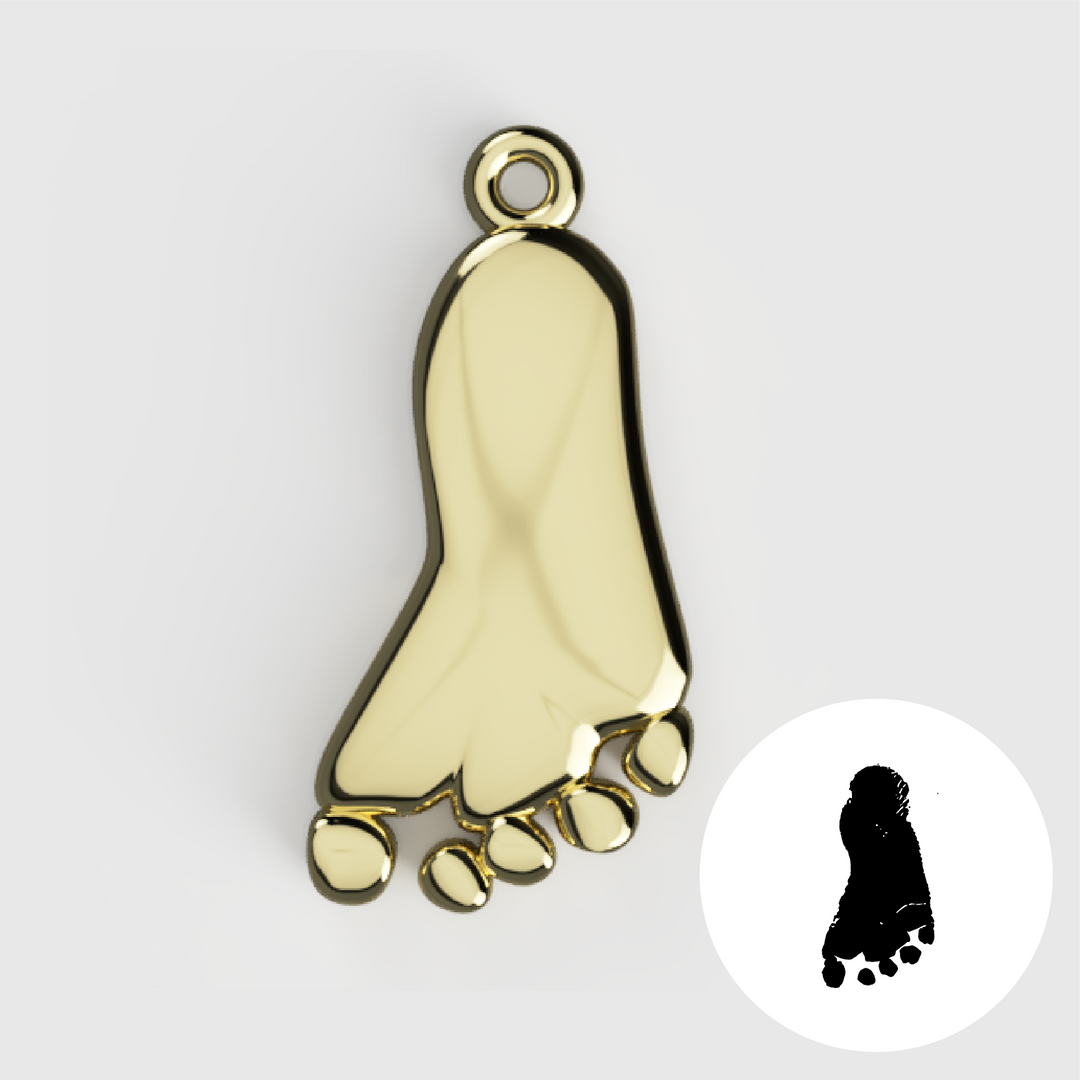 Custom Baby Footprint Necklace